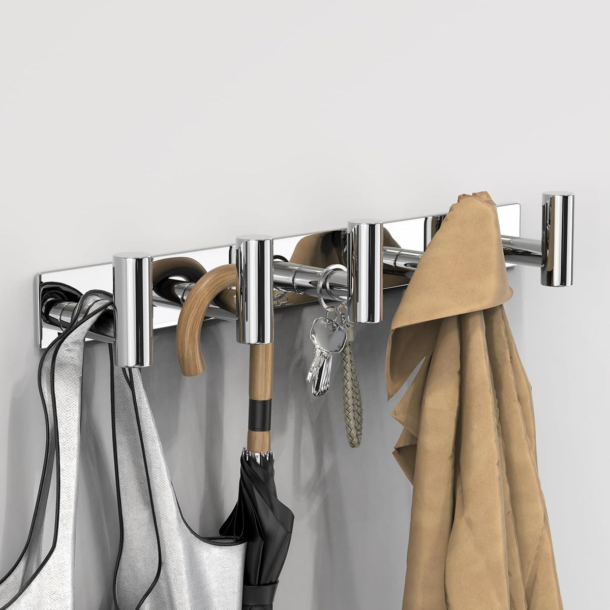 VAEHOLD Hat and Coat Wall Mount Rack - Hooks for Robes, Bags, Keys, and Towels - Bathroom Towel