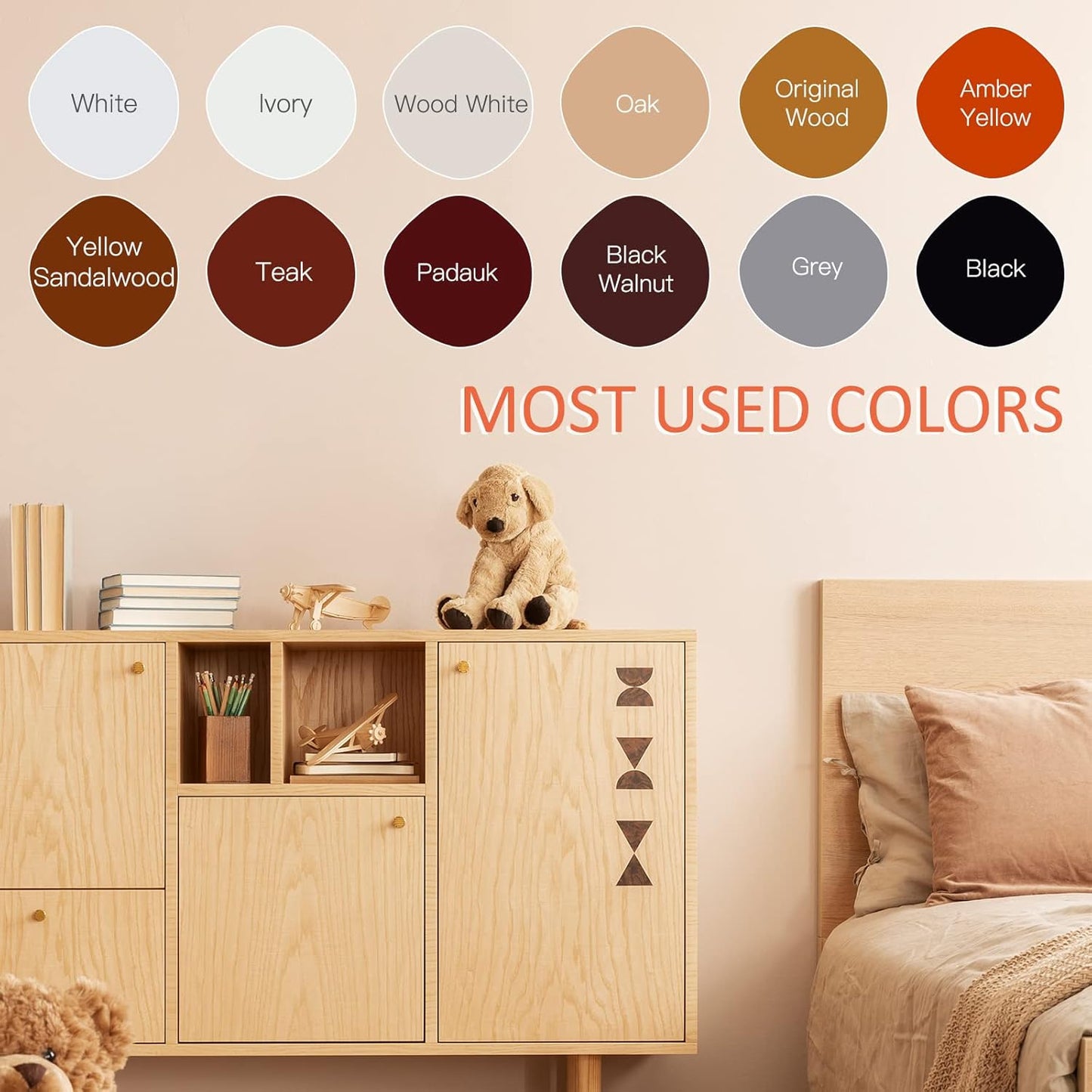 SEISSO Wood Scratch Repair Kit, 12 Colors Wood Filler Putty for Scratches Furniture Markers Touch