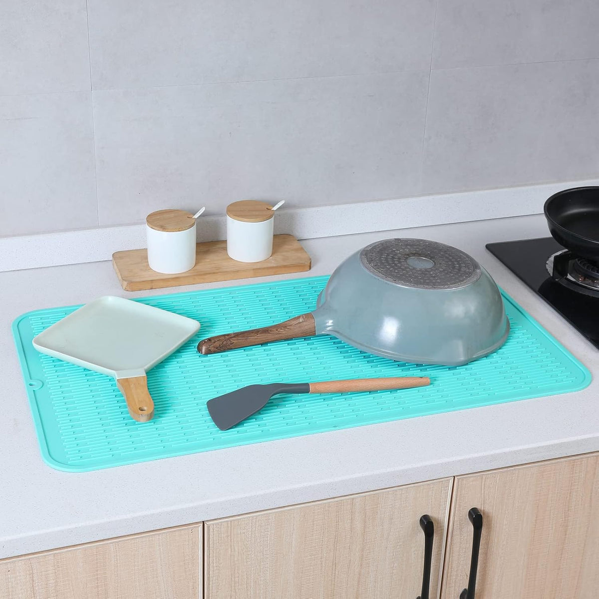 Silicone Dish Drying Mat for Multiple Usage,Easy clean,Eco-friendly,Heat-resistant Silicone Mat for