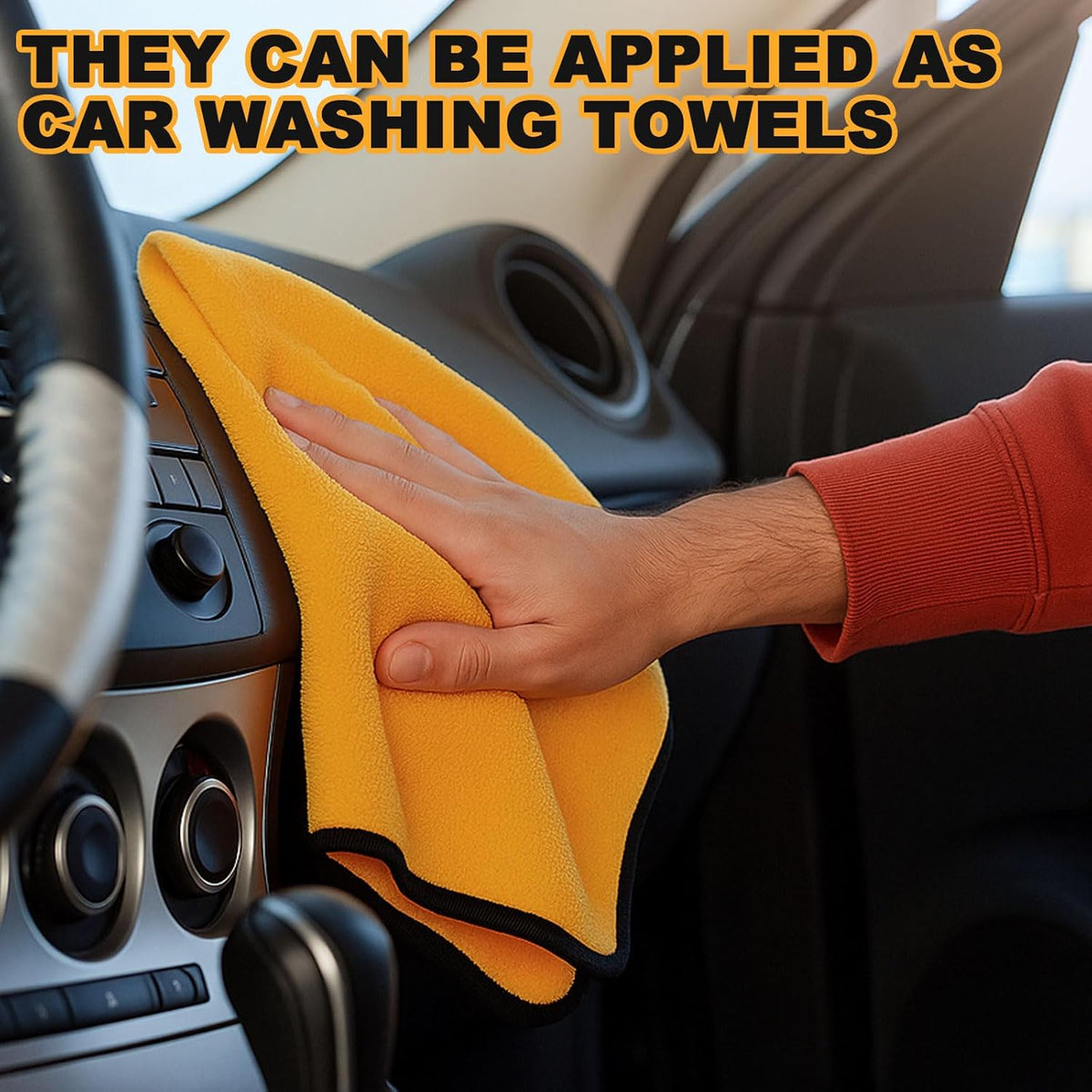 Tallew 80 Pcs Microfiber Towels 16 Inch x 16 Inch Microfiber Cloth Car Drying Towels for Cars