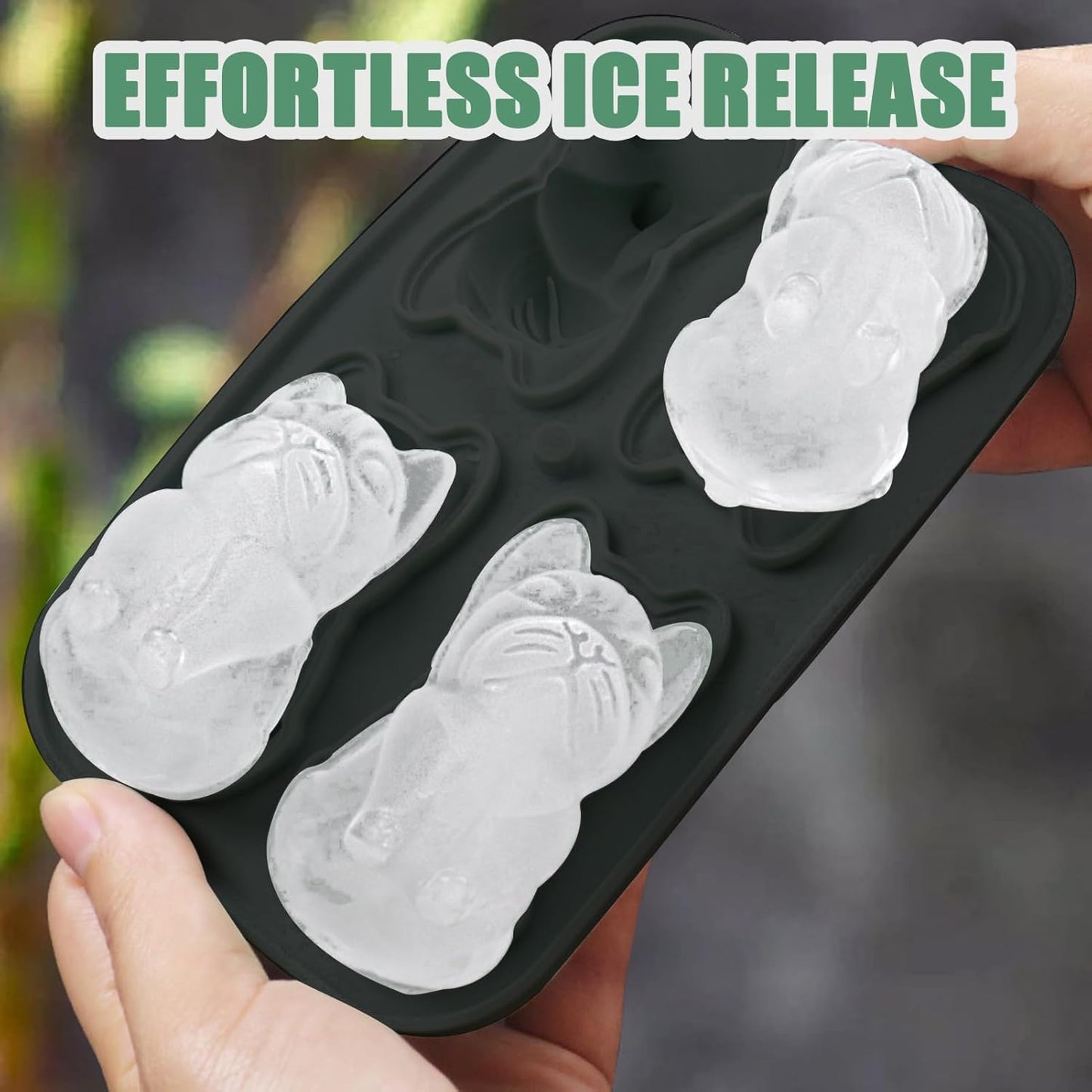 French Bulldog Gifts 3D Ice Cube Mold, Admaison Ice Cube Tray with Funnel for Cocktails