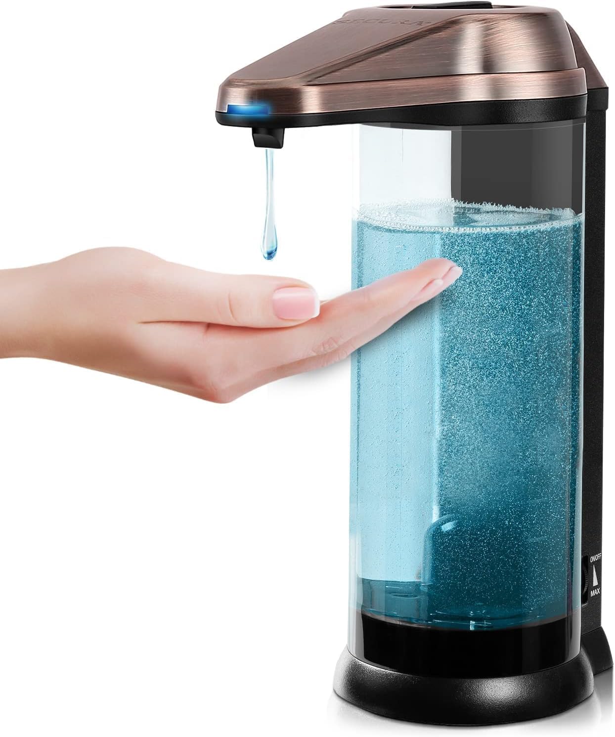 Secura 17oz Automatic Liquid Soap Dispenser, Touchless Battery Operated Hand Soap Dispenser with