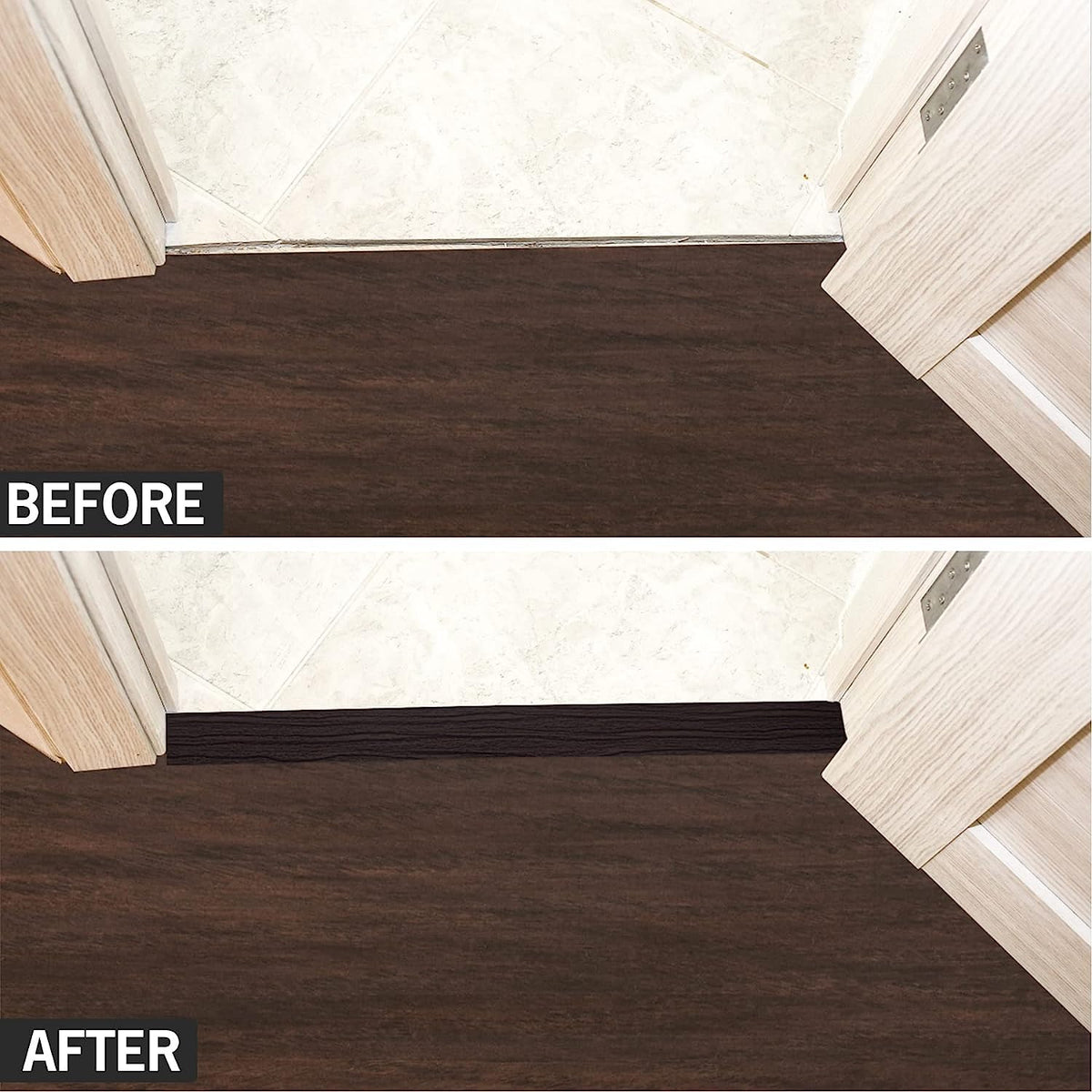 5Ft Floor Transition Strip Self Adhesive Vinyl Cover Floor Strip Flat Divider Transition Strip Wood