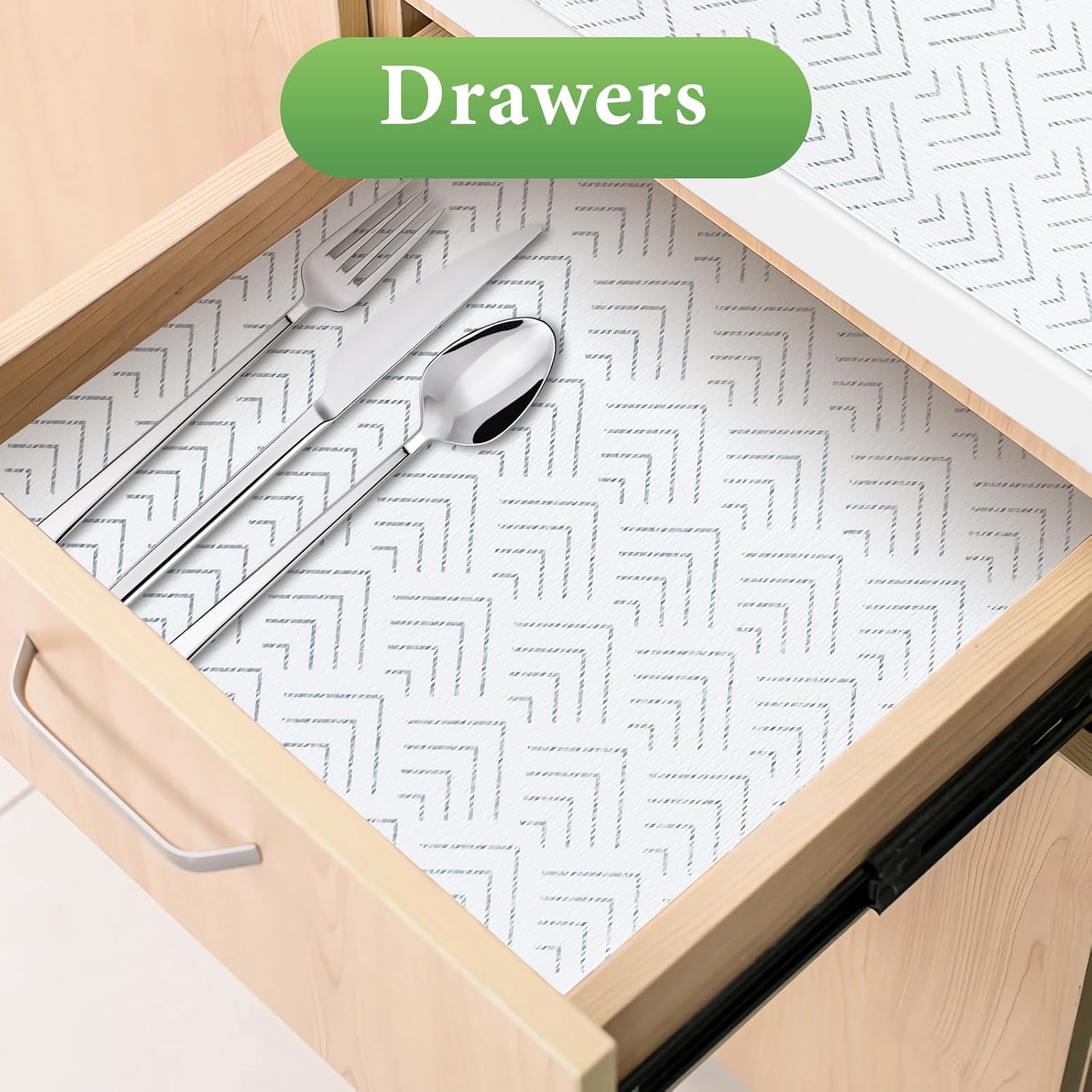 Shelf Liner for Kitchen Cabinets Non Adhesive Drawer Liner Non-Slip Thickened Shelf Liner Paper