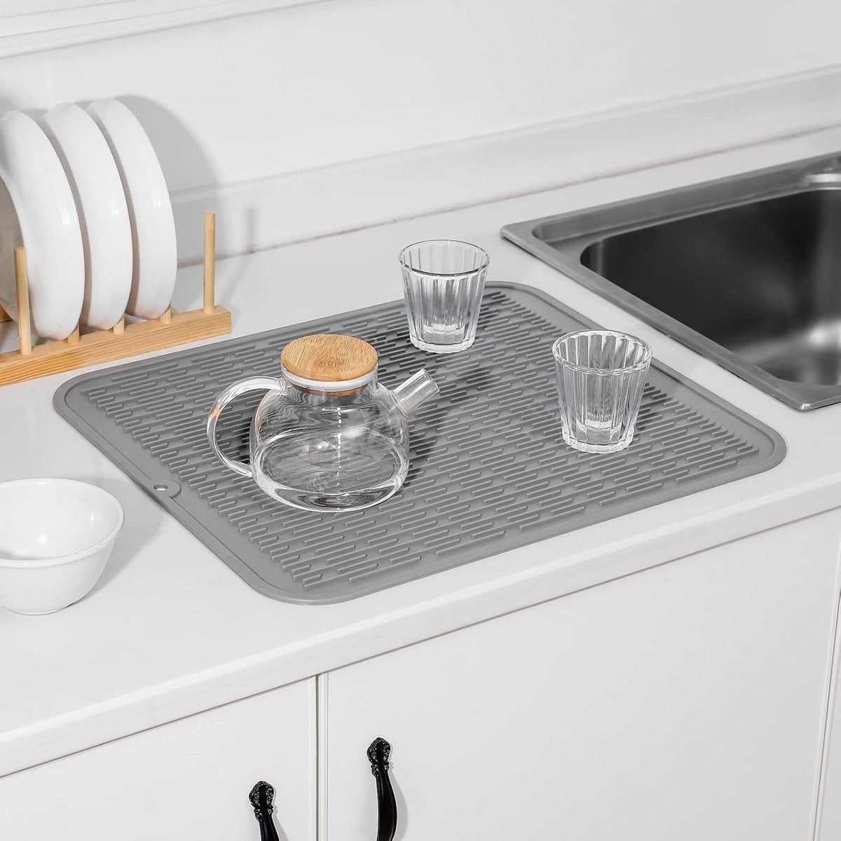 Silicone Dish Drying Mat for Multiple Usage,Easy clean,Eco-friendly,Heat-resistant Silicone Mat for