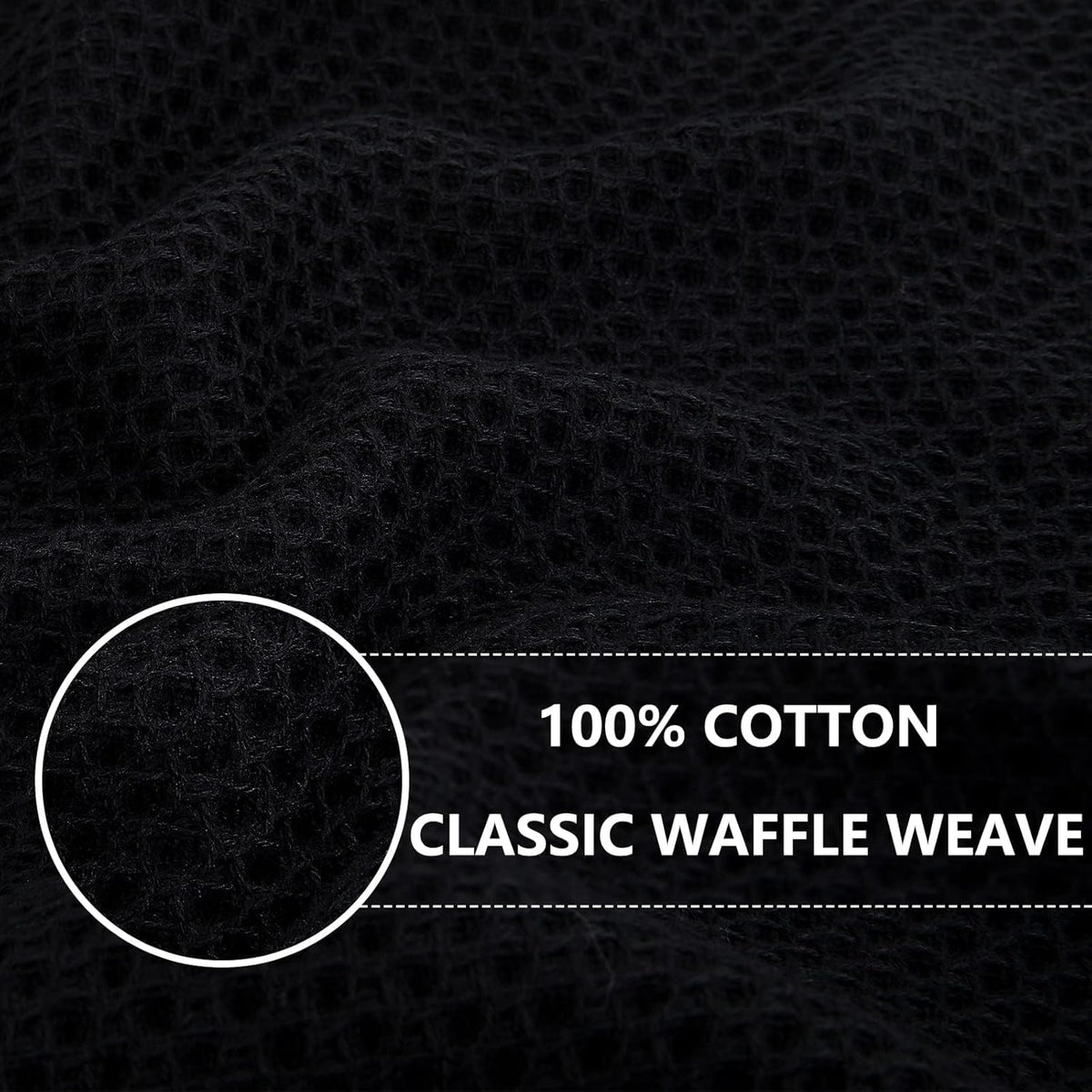 Homaxy 100% Cotton Waffle Weave Kitchen Dish Towels, Ultra Soft Absorbent Quick Drying Cleaning