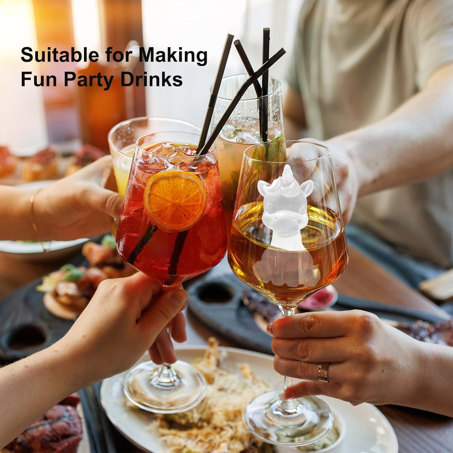 3D Unicorn Ice Cube Silicone Molds Tray for Whiskey, Cocktail, Drink Decor, Bar; Rich Details. Cute