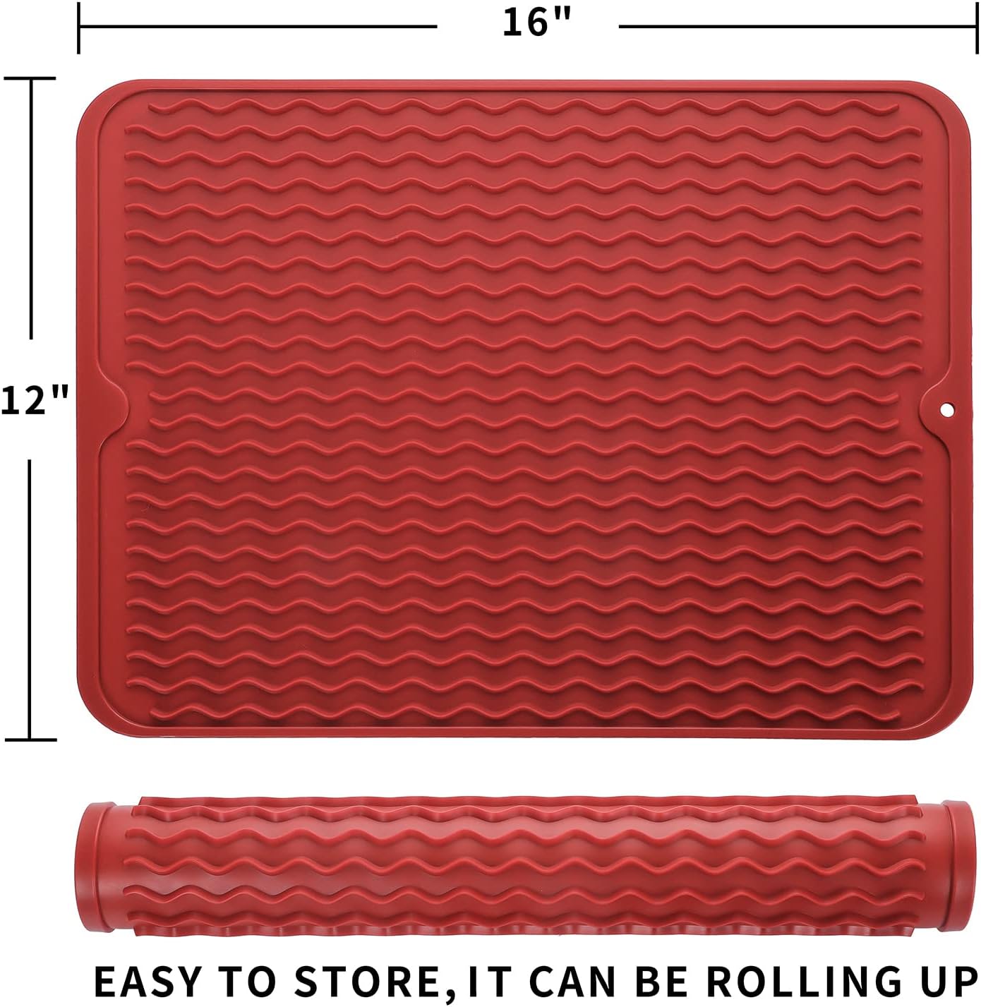 Silicone Dish Drying Mat for Multiple Usage,Easy clean,Eco-friendly,Heat-resistant Silicone Mat for