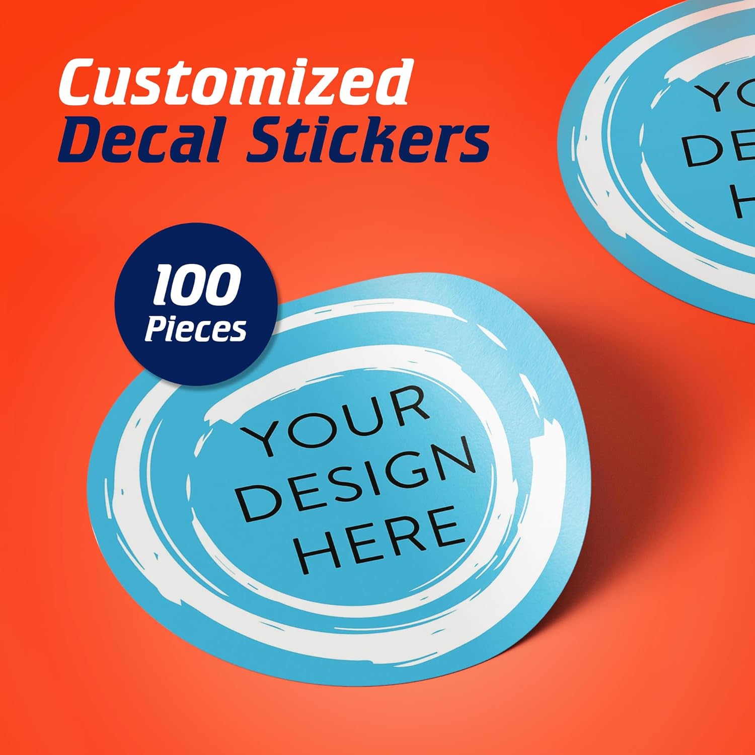 100 Custom Vinyl Stickers - Upload Your own Image, Text, Design, Logo - Personalized Logo Labels
