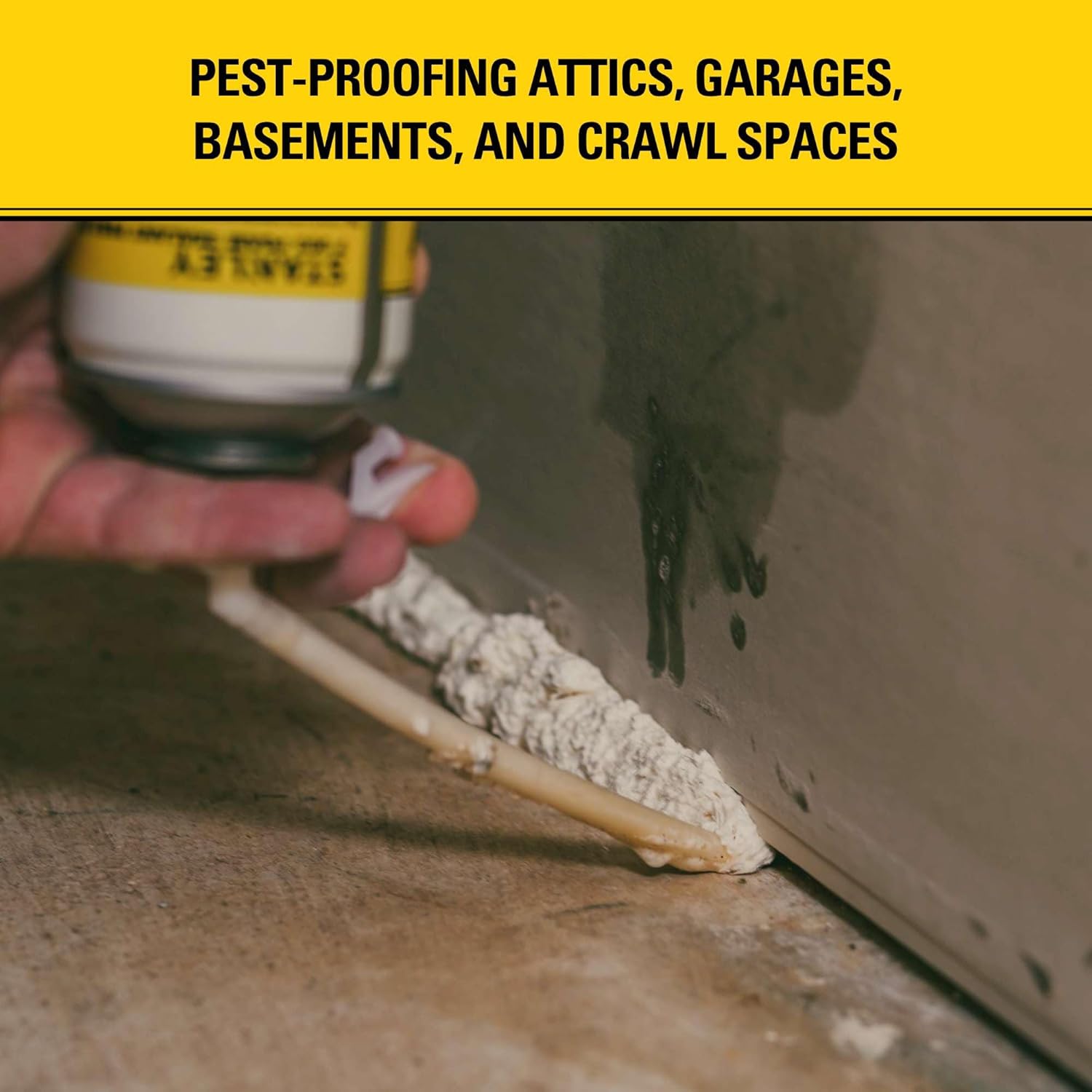 Stanley F993 Expanding Foam Sealant Spray – (12x12oz) Gaps & Cracks Filler, PestBlocker for