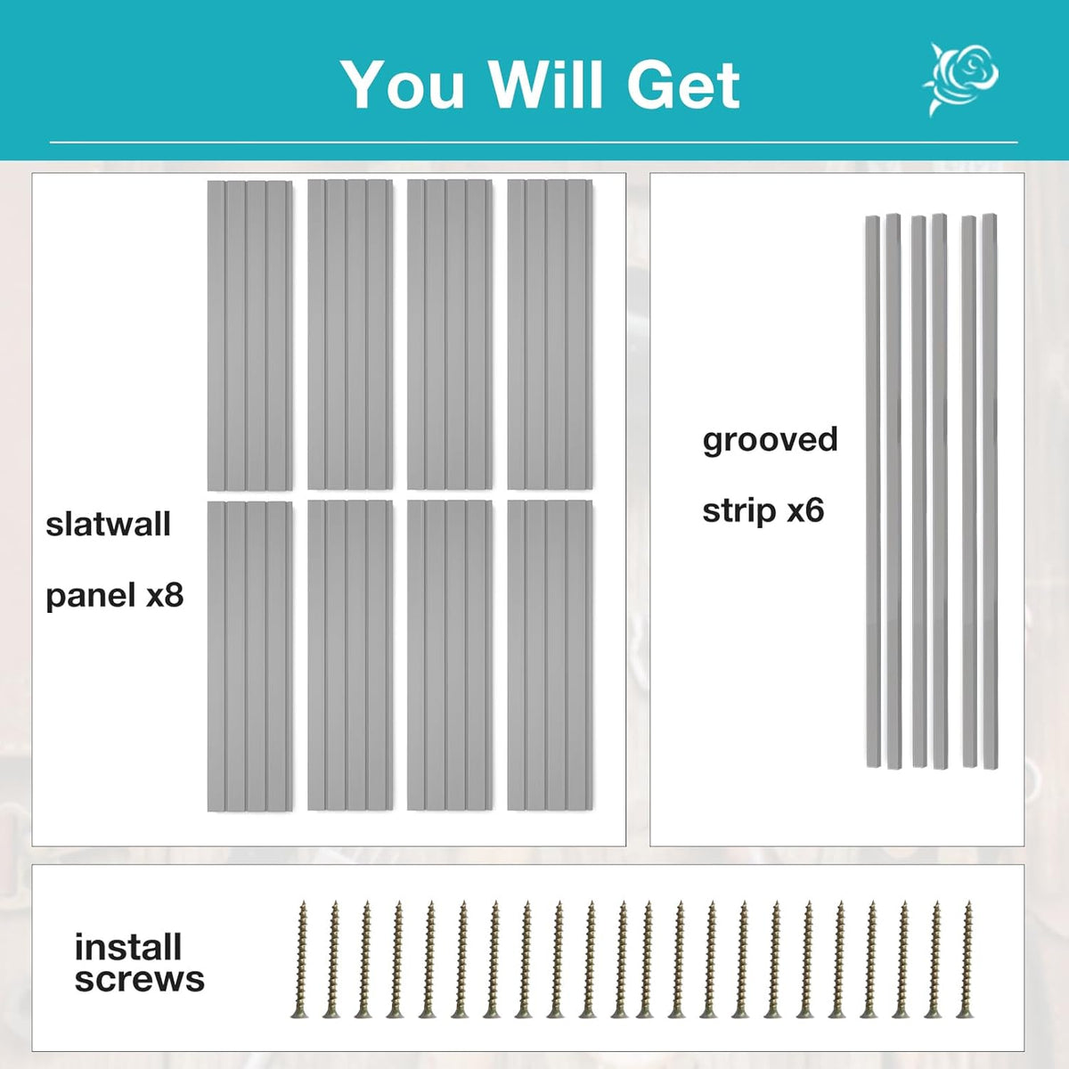 NeatiEase Slatwall Panel Wall Storage Systems, 4 x 8ft Slat Wall Paneling Garage Wall Organizer