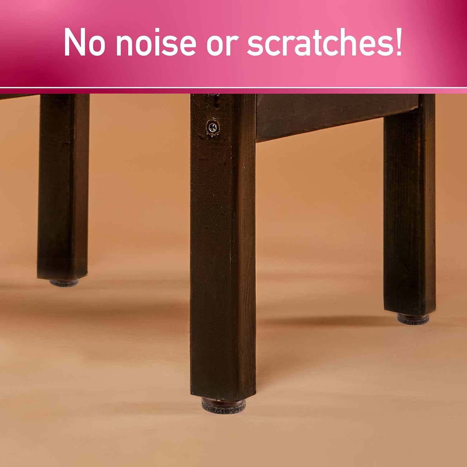 Nail-on, Heavy Duty Felt Pads for Wood Furniture and Hard Surfaces Value Pack (20 piece) - Walnut