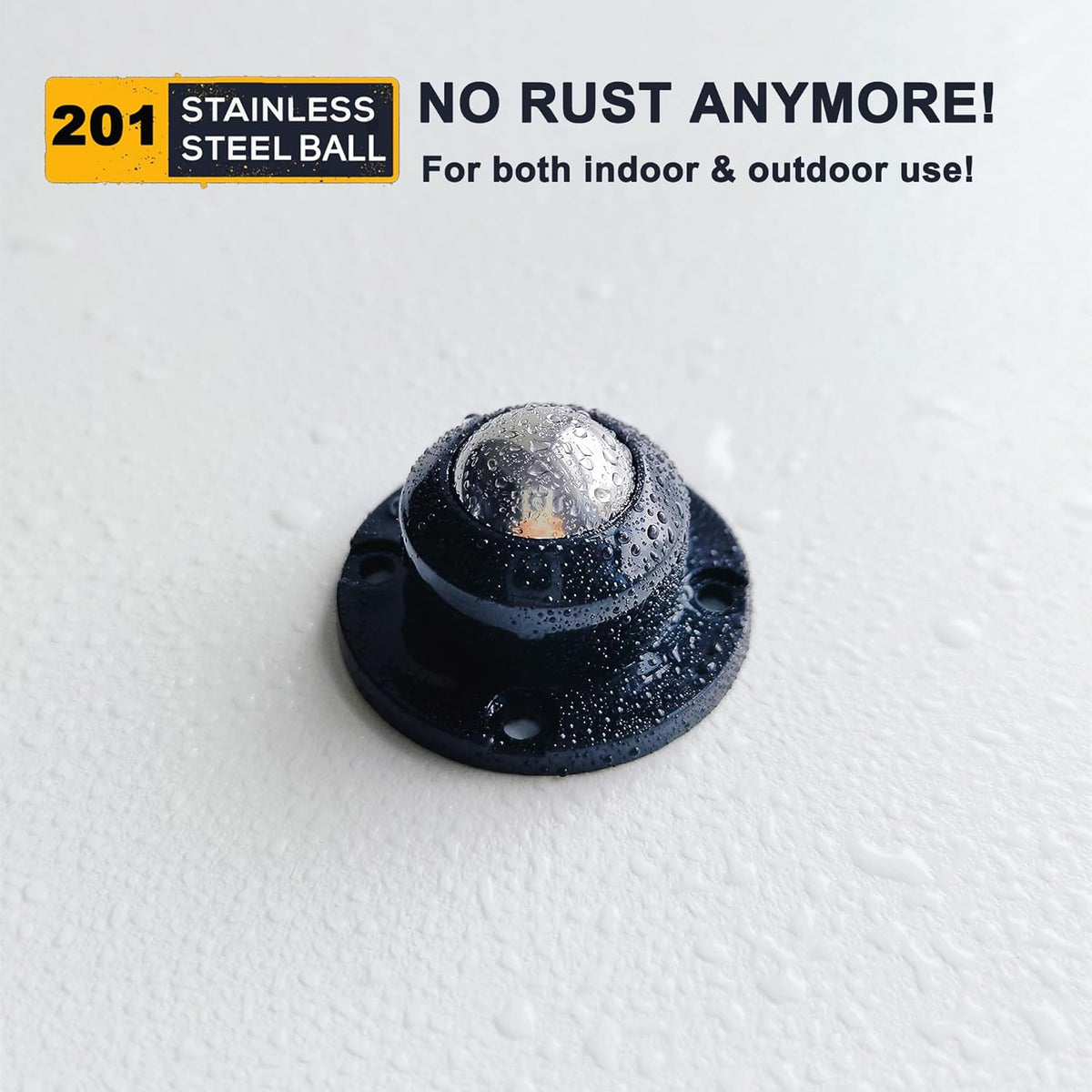 PlusRoc 4 Pack Anti-Rust Wheels Stainless Steel Self Adhesive Caster Wheels for Kitchen Appliance
