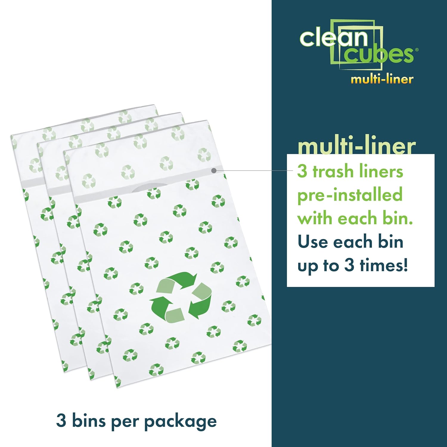 30 Gallon Disposable Pop-Up Trash Cans (3-Pack, Multi-Liner) with Fitted Bags – Foldable Garbage &