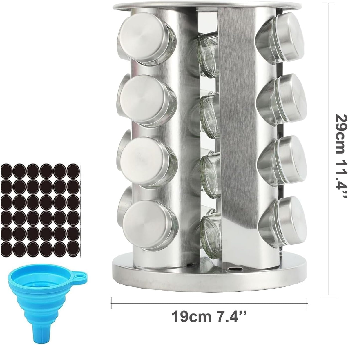 Spice Rack, Spice Rack Organizers for Countertop, Rotating Countertop Spice Rack, Revolving Spice