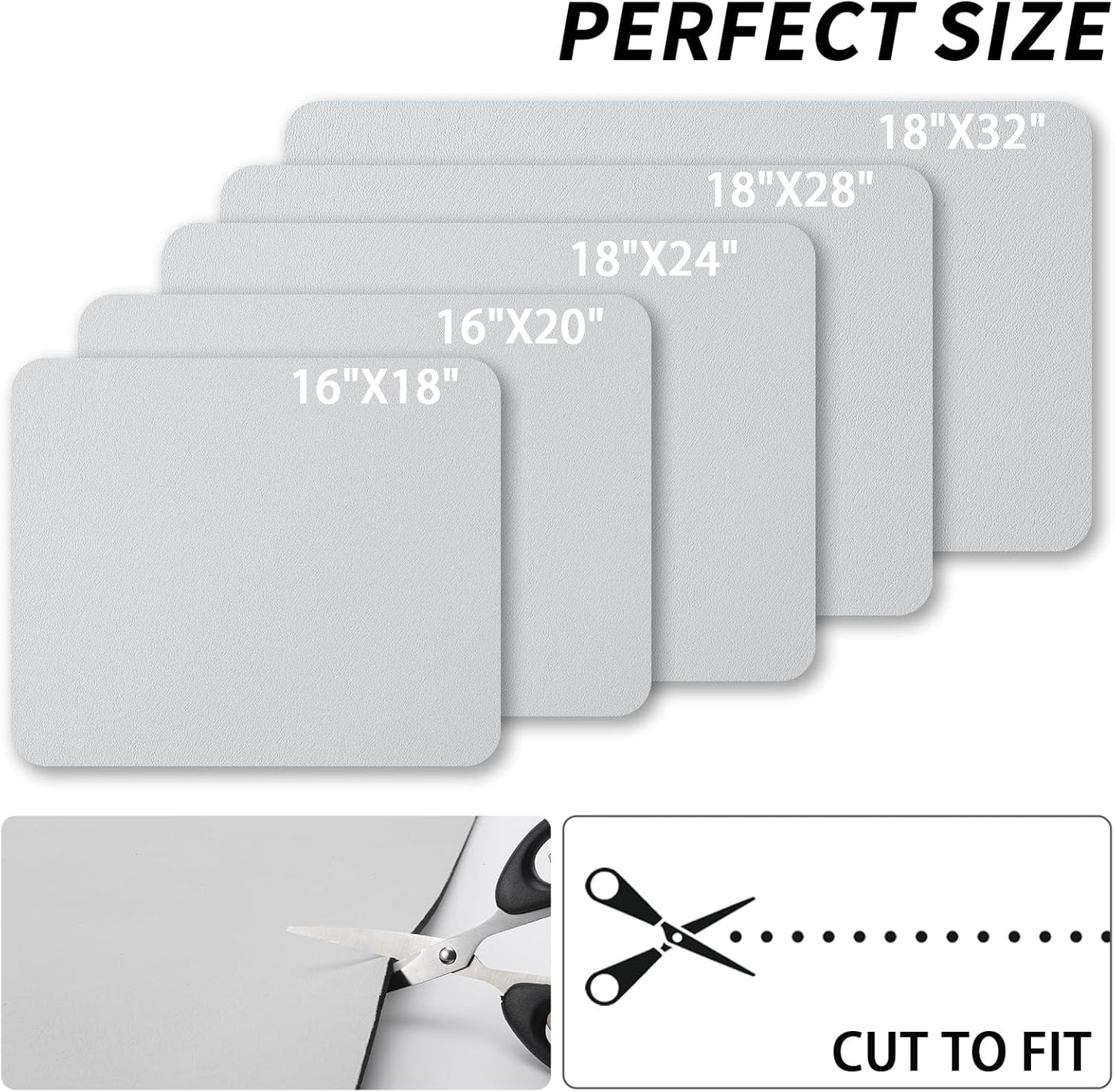 Dish Drying Mat for Kitchen Counter, Heat Resistant Drainer Mats with Non-slip Rubber Backed, Hide