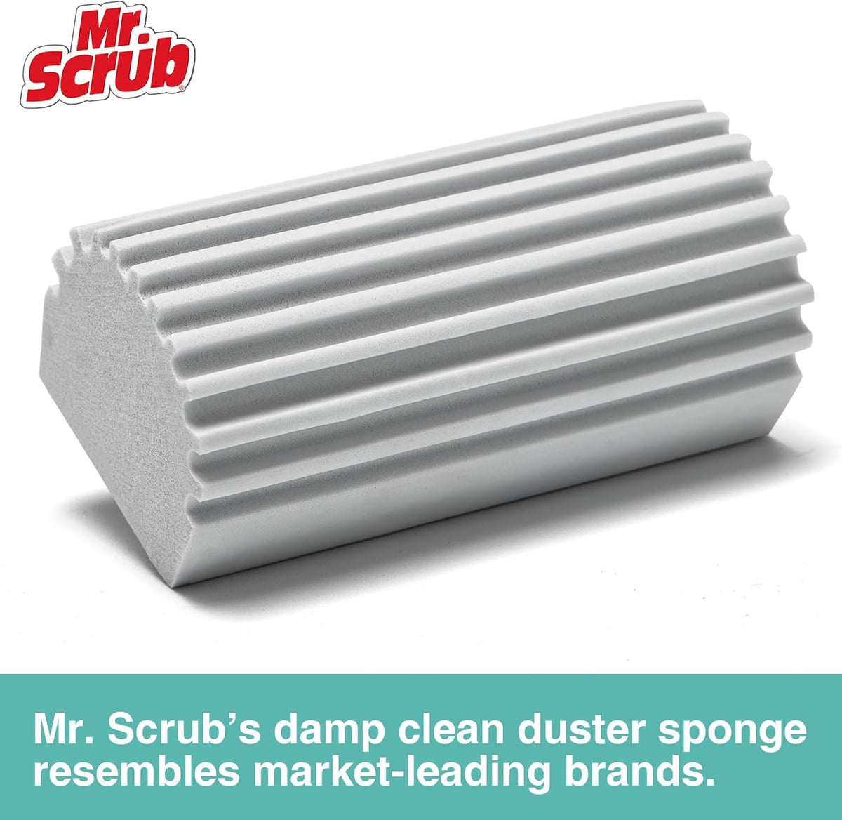 4 Pack Damp Dusting Sponge Duster, Grey Dust Cleaning Sponge, Reusable Household Cleaning Sponge