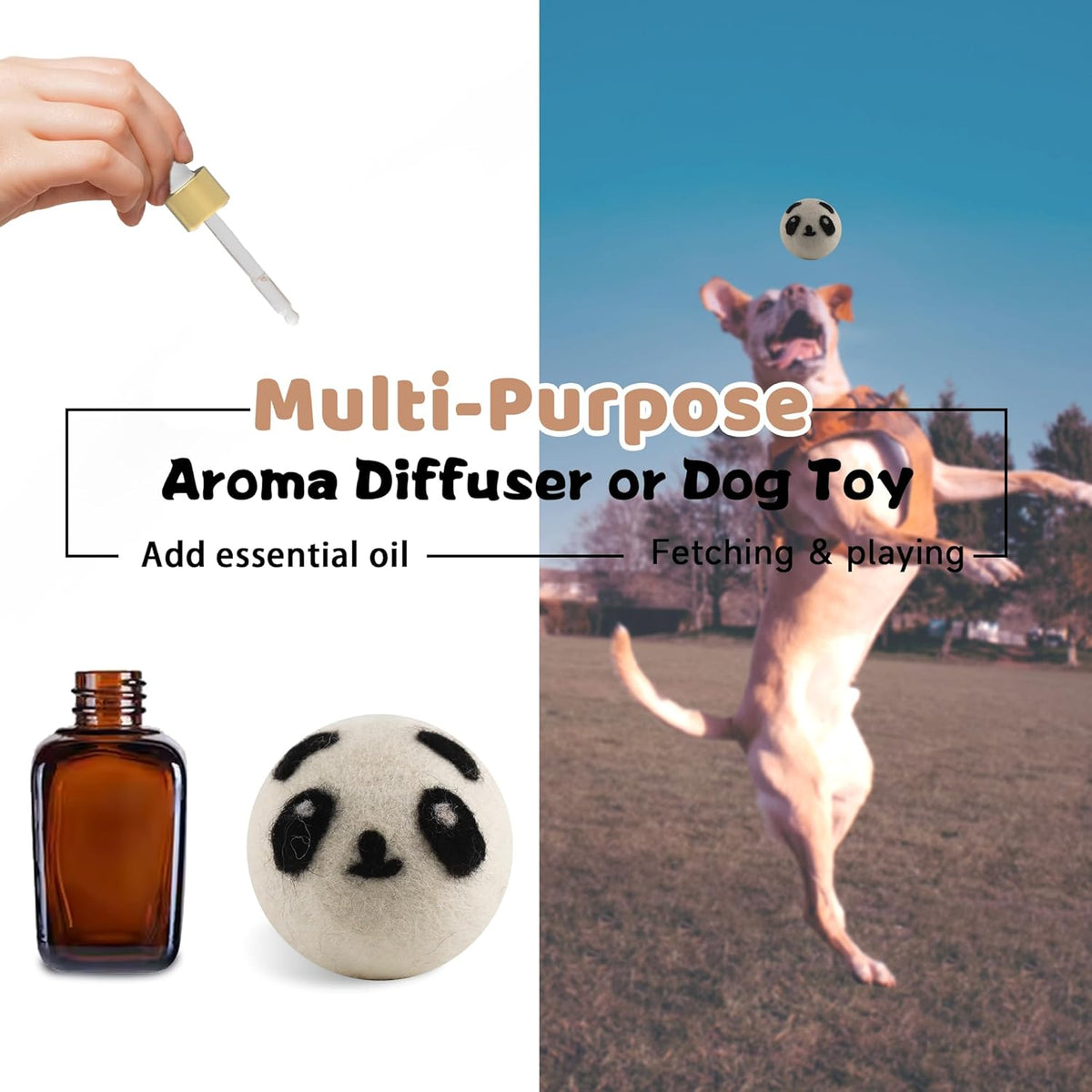 Wool Dryer Balls Laundry Reusable, Natural Eco-Friendly Fabric Softener Reduce Clothing Wrinkles