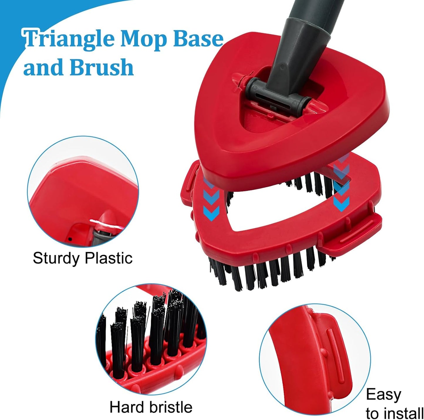 Spin Mop Handle,Mop Heads Replacements,Scrubber Mop Head and Mop Base Compatible with O-cedar
