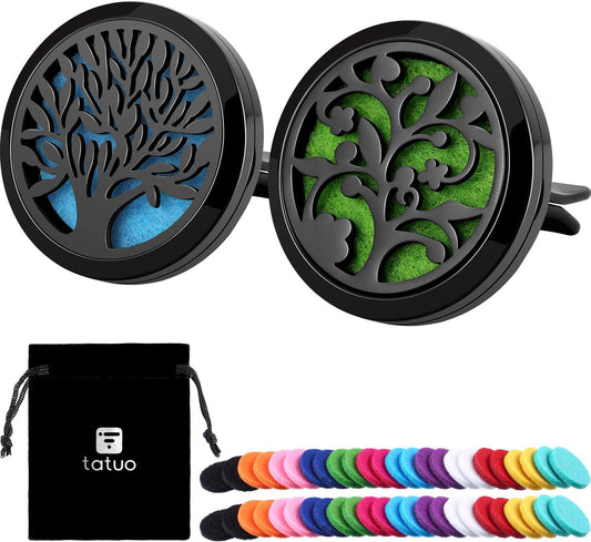 2 Pieces 316L Stainless Steel Car Aromatherapy Essential Oil Diffuser Air Freshener Vent Clip