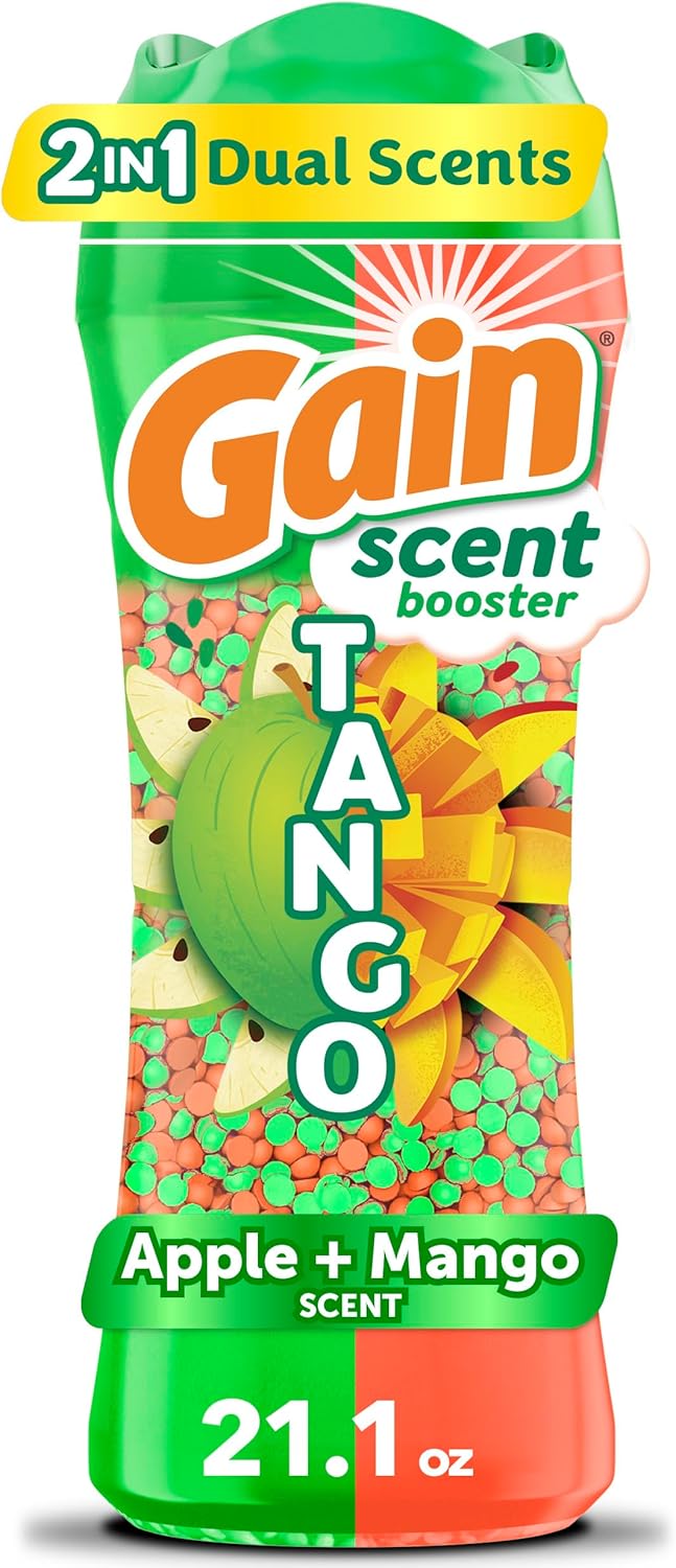 Gain Tango 2-in-1 Laundry Scent Booster Beads, Apple and Mango Scent, 21.1 OZ, Laundry Beads with