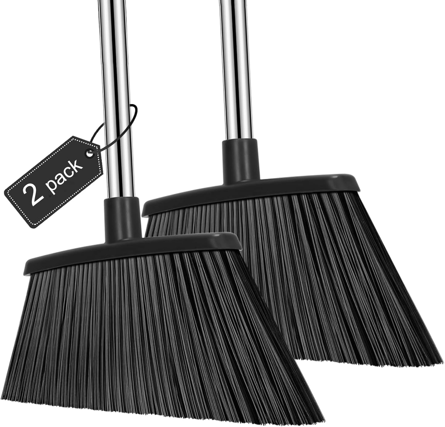 NACENA Heavy Duty Broom, 55 Inch Long Handle Outdoor Large Angle Brooms, Commercial Broom for