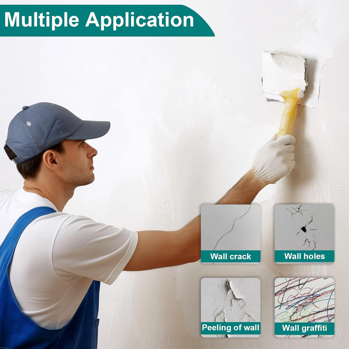 10 Pack Drywall Repair Kit for Large Holes, 4/6/8 Inch Dry Wall Patch Kits for Erase a Small Nail
