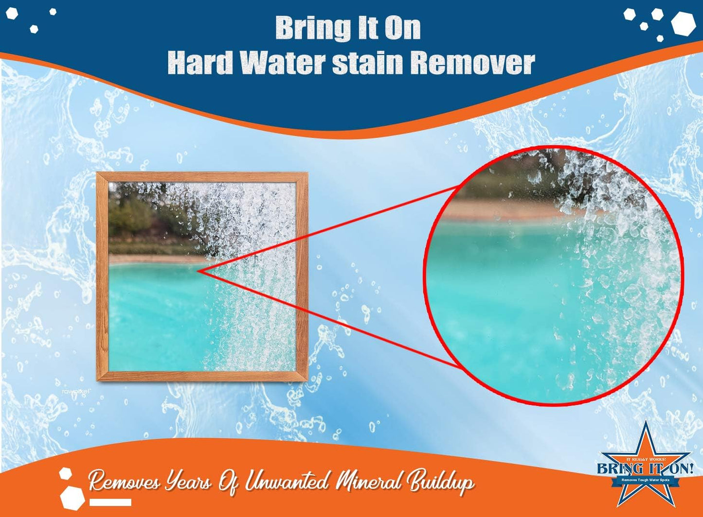 BRING IT ON! CLEANER Hard Water Stain Remover - Soap Scum, Calcium, Lime Scale, Remover for Shower