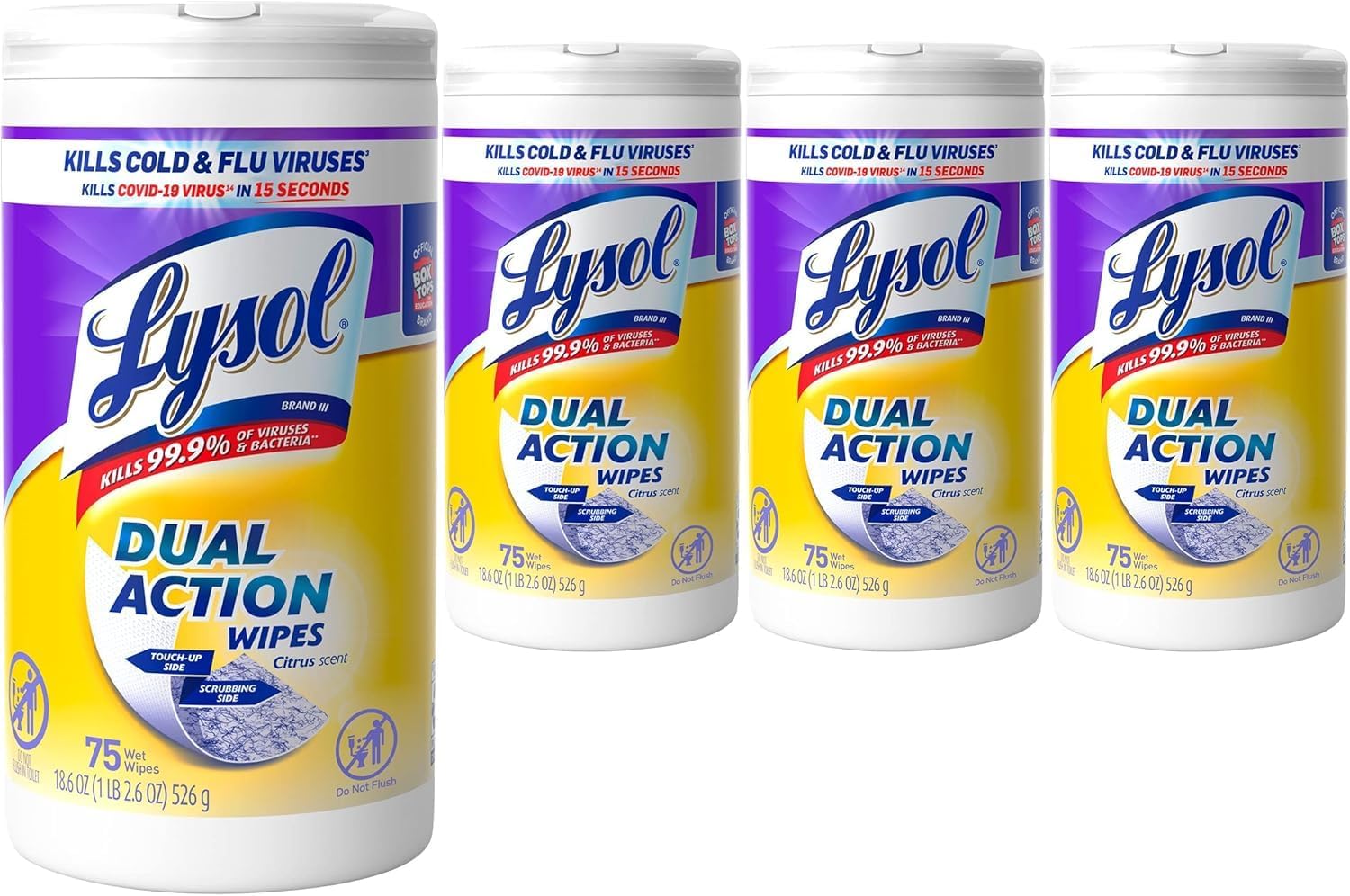 Lysol Dual Action Disinfectant Wipes, Multi-Surface Antibacterial Scrubbing Wipes, Dorm Room