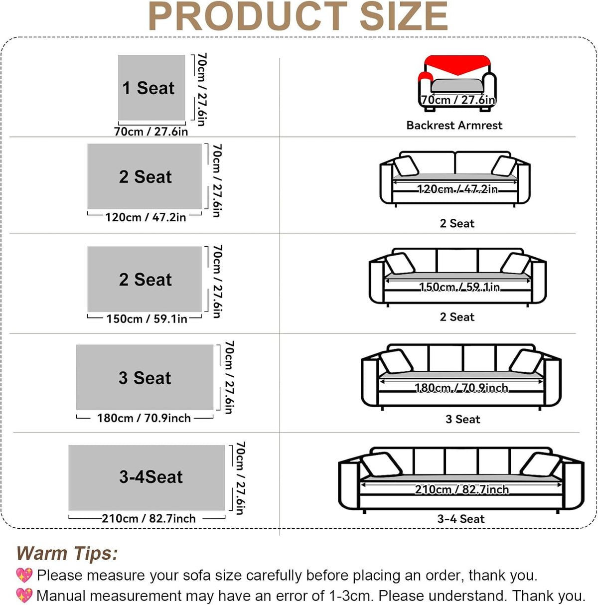 OTOB Couch Covers for 3 Cushion Couch Sofa Pet Friendly, Washable & Non Slip Geometric Jacquard