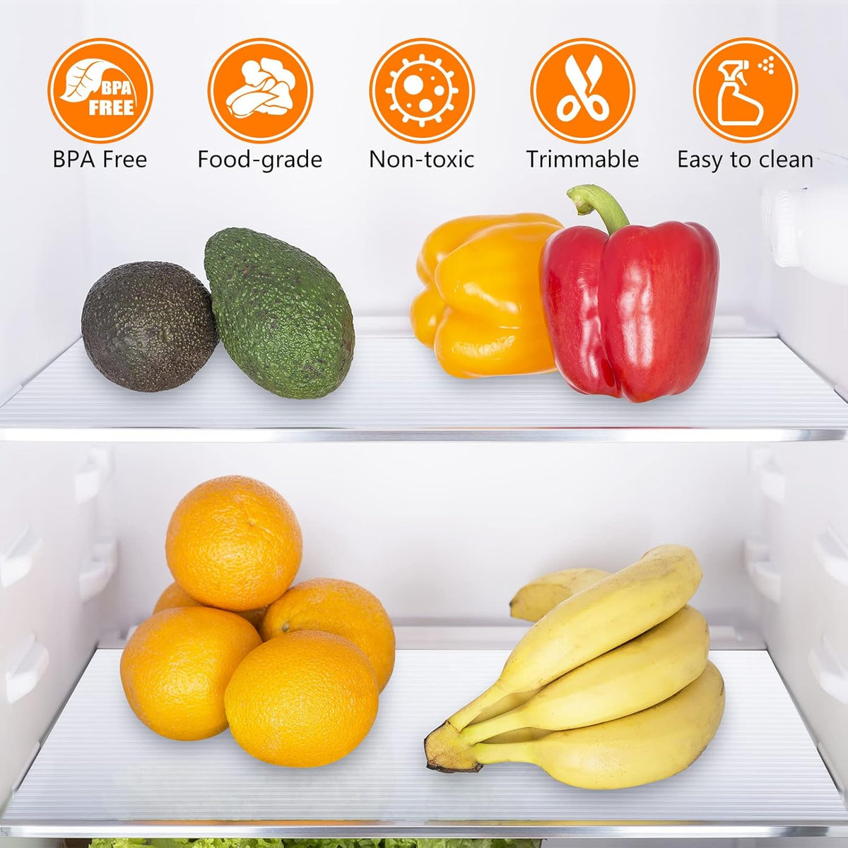 Shelf Liners for Kitchen Cabinets Non Adhesive Drawer Liner EVA Material Cupboard Mat Waterproof