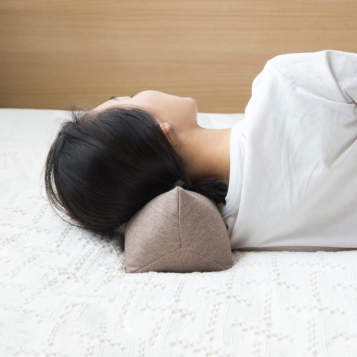 Buckwheat Neck Support Pillow Cervical Neck Cylinder Bolster Pillow,Buckwheat Hulls Adjustable Roll