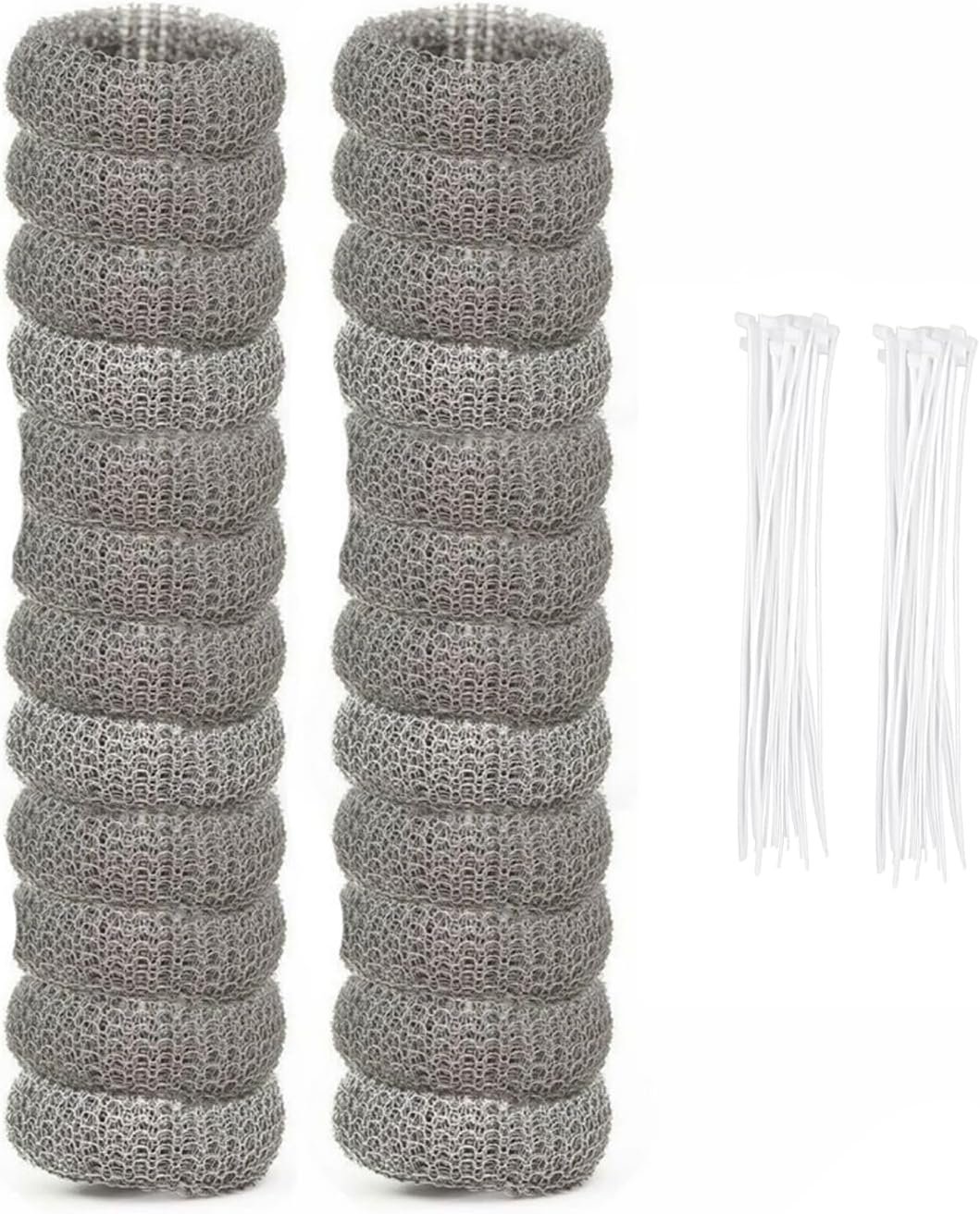 Stainless Steel Lint Traps for Washing Machine Drain Hose – Mesh Filter with Cable Ties for Laundry