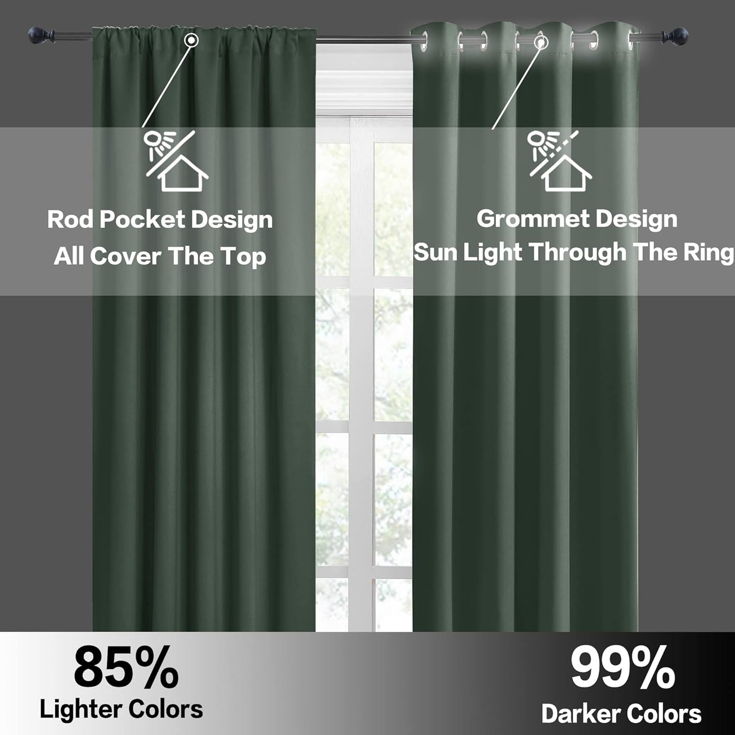 RYB HOME RV Curtains for Camper Windows - Soft Thermal Insulated Small Window Curtain Tiers for