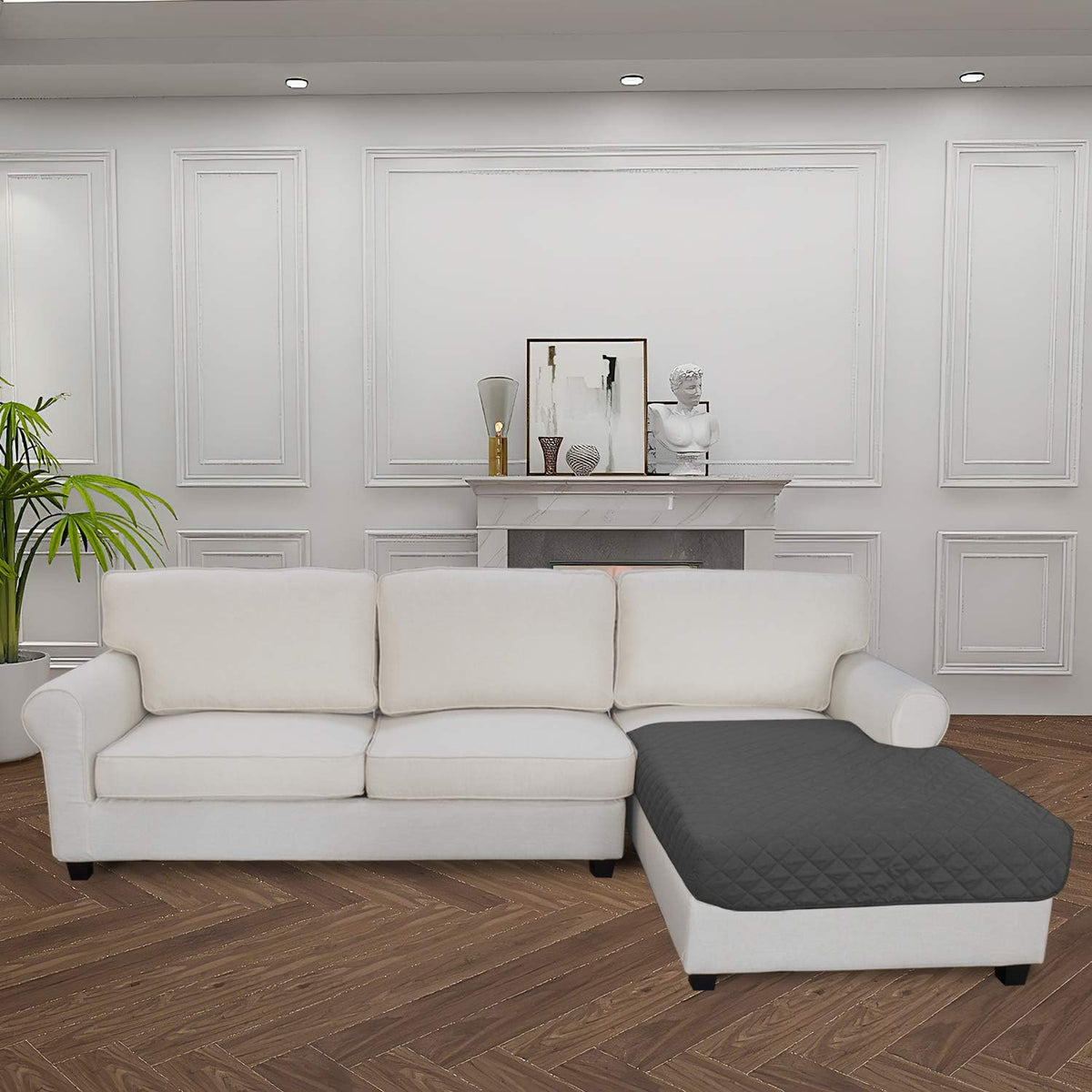 Easy-Going Sectional Couch Covers for Dogs L Shape Sofa Cover Reversible Sofa Slipcover Chaise