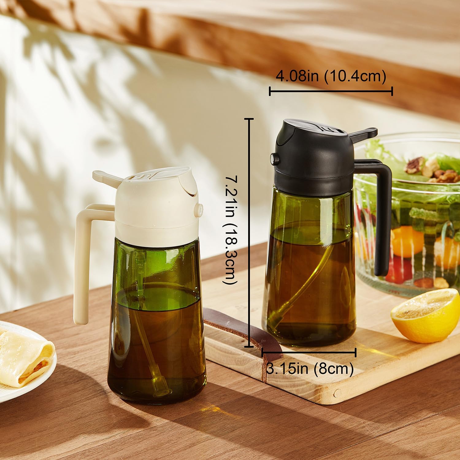 TrendPlain - Original 16oz/470ml Olive Oil Dispenser Bottle for Kitchen Gadgets and Air Fryer