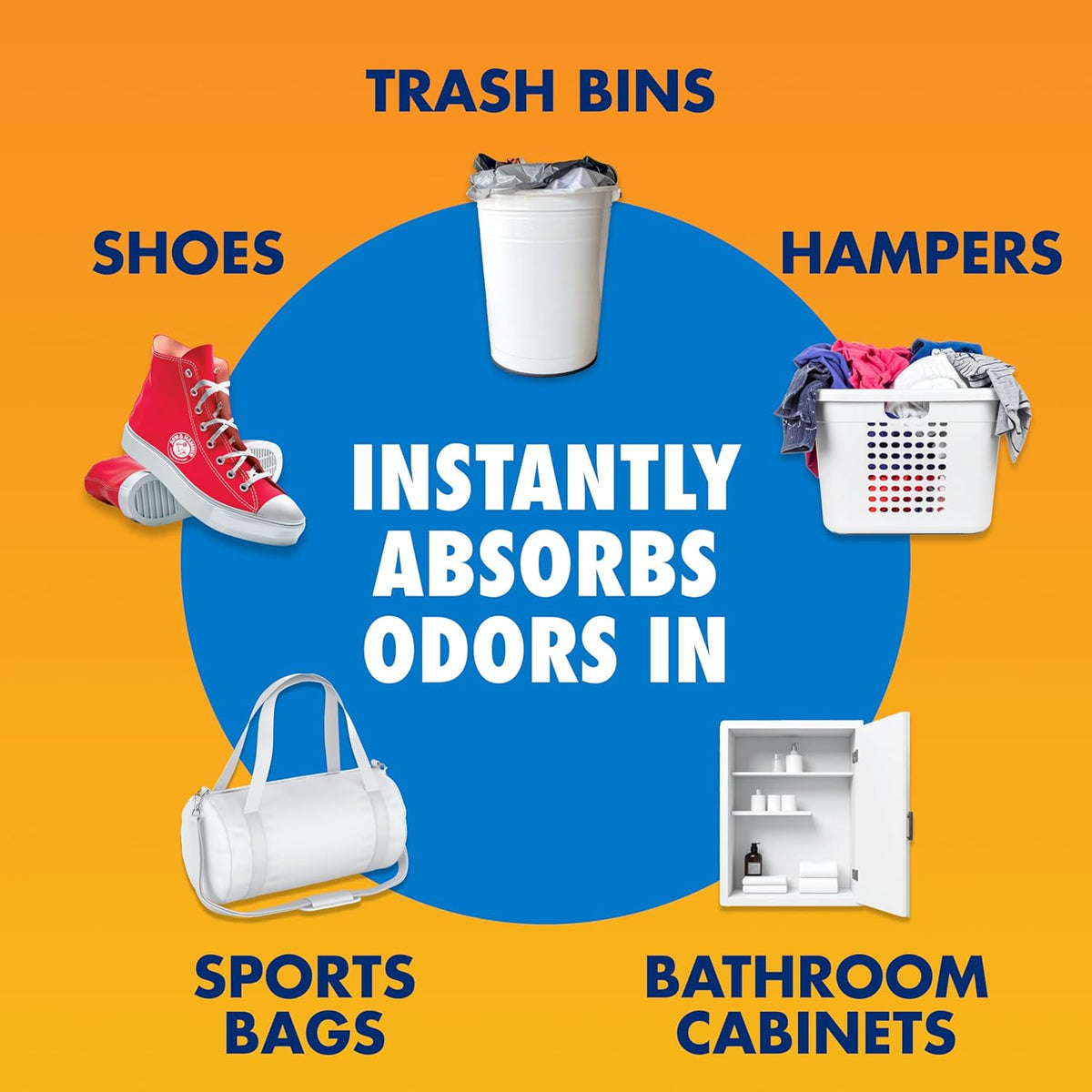 Arm & Hammer Fresh Effects Odor Neutralizing Baking Soda Pouches, Unscented Deodorizer for Long