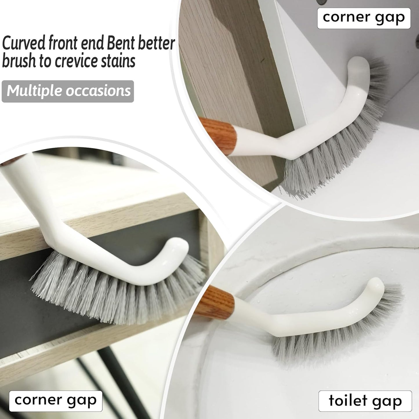 Crevice Cleaning Brush, Hard Bristle Grout Brush Gap Cleaner Tool for Tight Groove Spaces, Kitchen