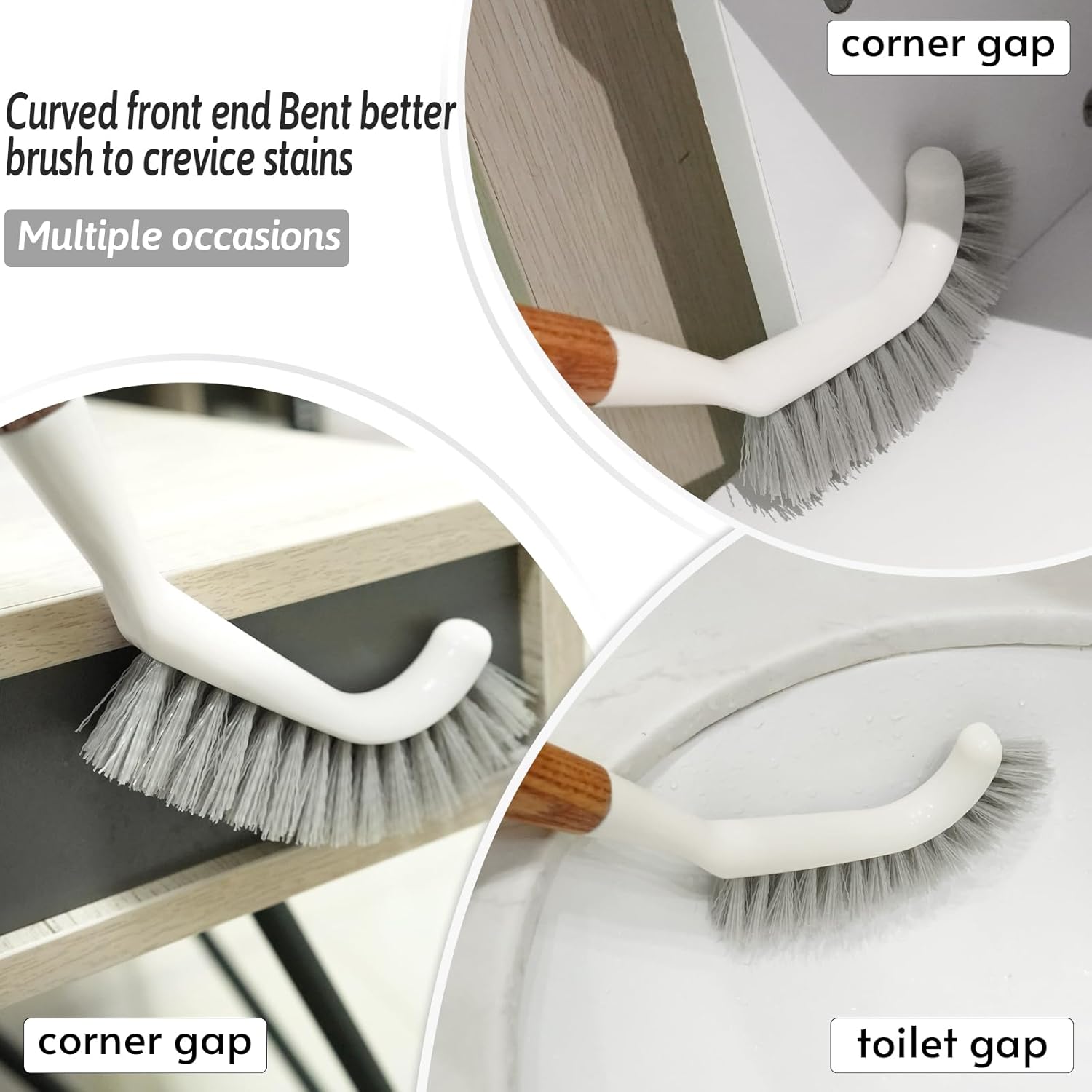Crevice Cleaning Brush, Hard Bristle Grout Brush Gap Cleaner Tool for Tight Groove Spaces, Kitchen