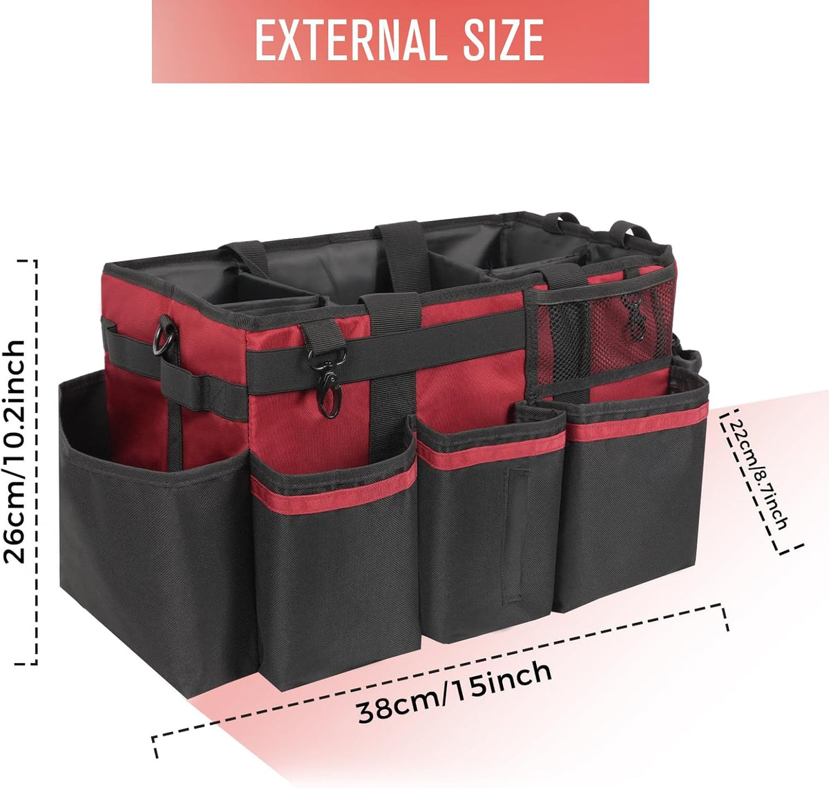 Wearable Cleaning Caddy, Cleaning Caddy Supplies Organizer with Handle & Shoulder Straps for