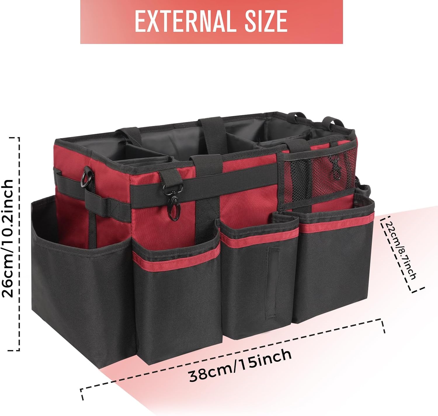 Wearable Cleaning Caddy, Cleaning Caddy Supplies Organizer with Handle & Shoulder Straps for