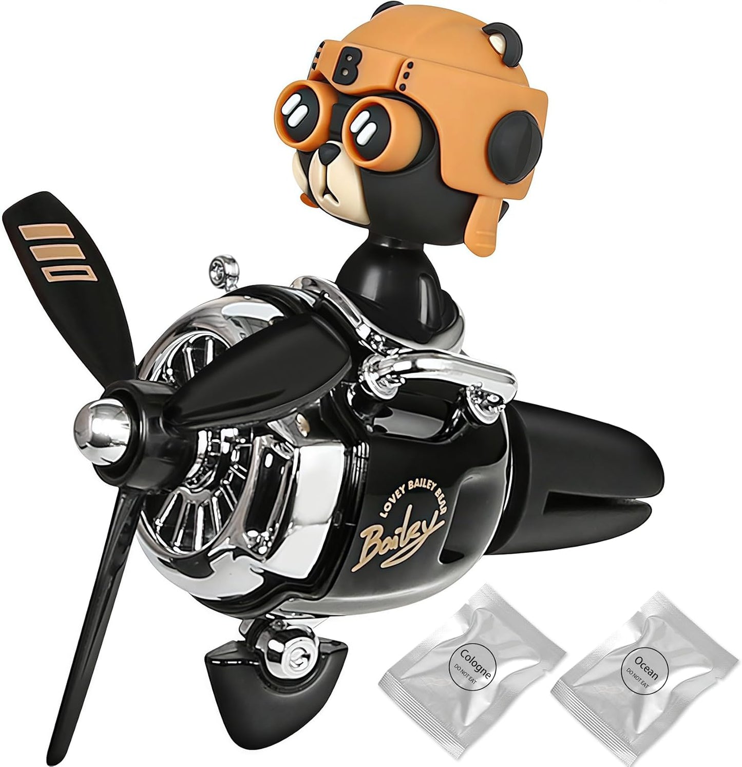 Bear Pilot Car Fresheners Vent Clip Cute Teddy New Car Scent Automotive Air Fresheners Cartoon Air