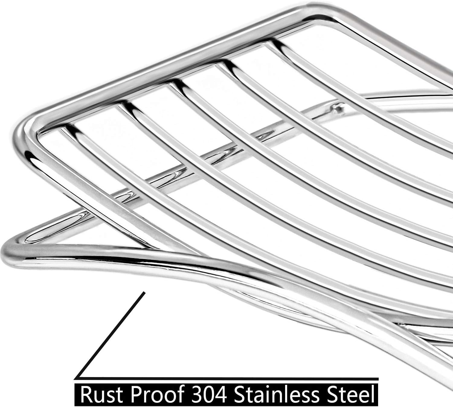 Soap Dish Stainless Steel Bar Soap Holder for Shower Bathroom, Self-draining Soap Dishes Sponge