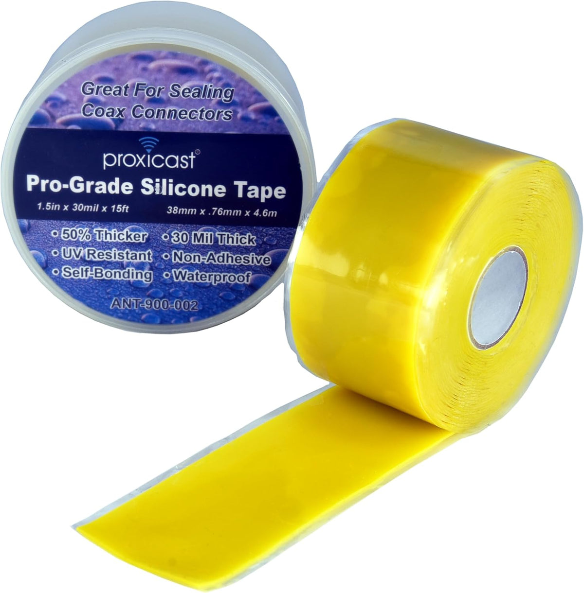Proxicast Pro-Grade Extra Strong 30mil Weatherproof Self-Fusing Silicone Rubber Sealing Tape For