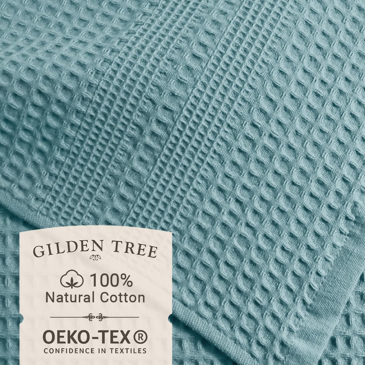 GILDEN TREE Waffle Towel Set Quick Dry Thin | 2 Bath Towels | 2 Hand Towels | 2 Washcloths, Classic