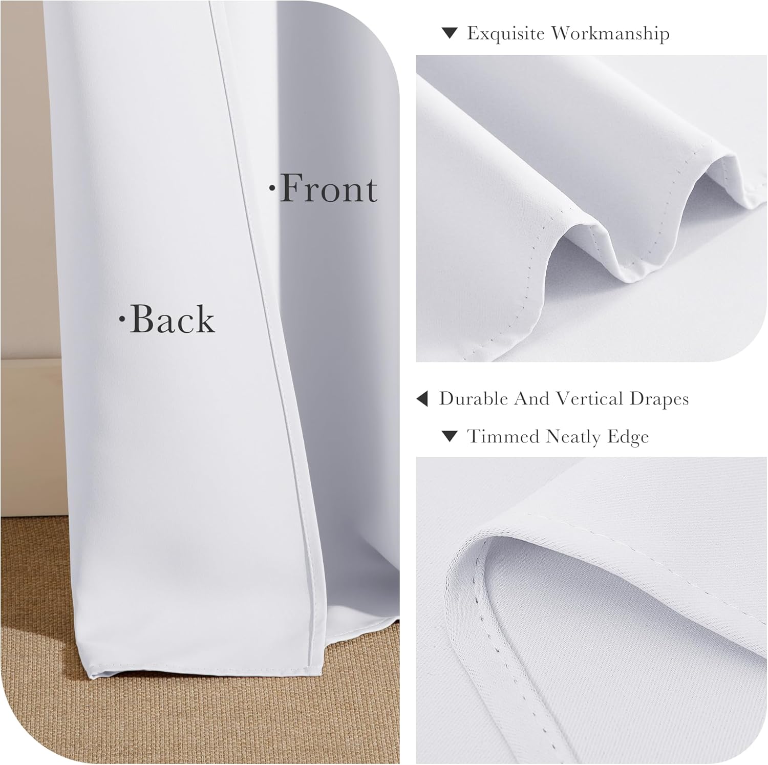 PONY DANCE Window Treatments Curtains - Double Short Curtain Panels with Soft Fabric for Bedroom's