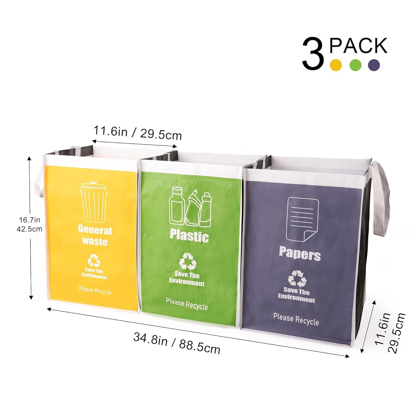 Recycle Waste Bag for Kitchen, Indoor Recycling Bins, Recycle Bins for Home, Kitchen Recycling Bin