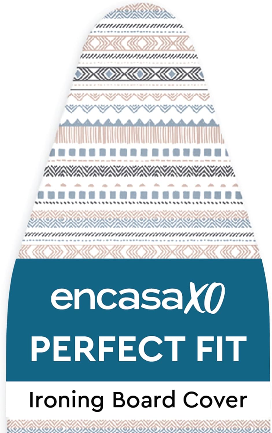 Encasa XO Ironing Board Cover and Pad 54"x15" - Thick 3mm Felt Padding, Drawstring Tightening &