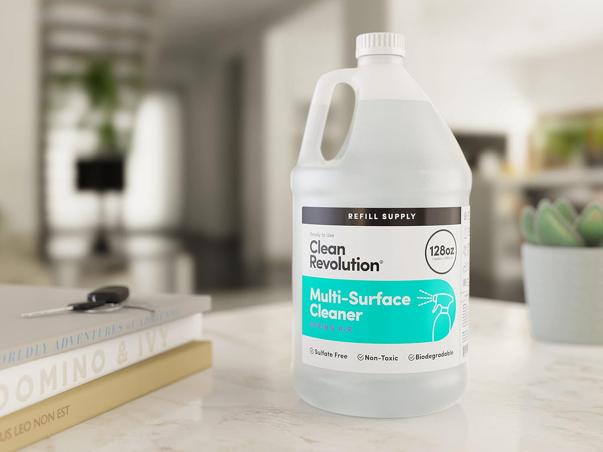 Clean Revolution Multi Surface Cleaner Refill Supply, Non-Toxic, Eco-Friendly & Plant-Based, Ready
