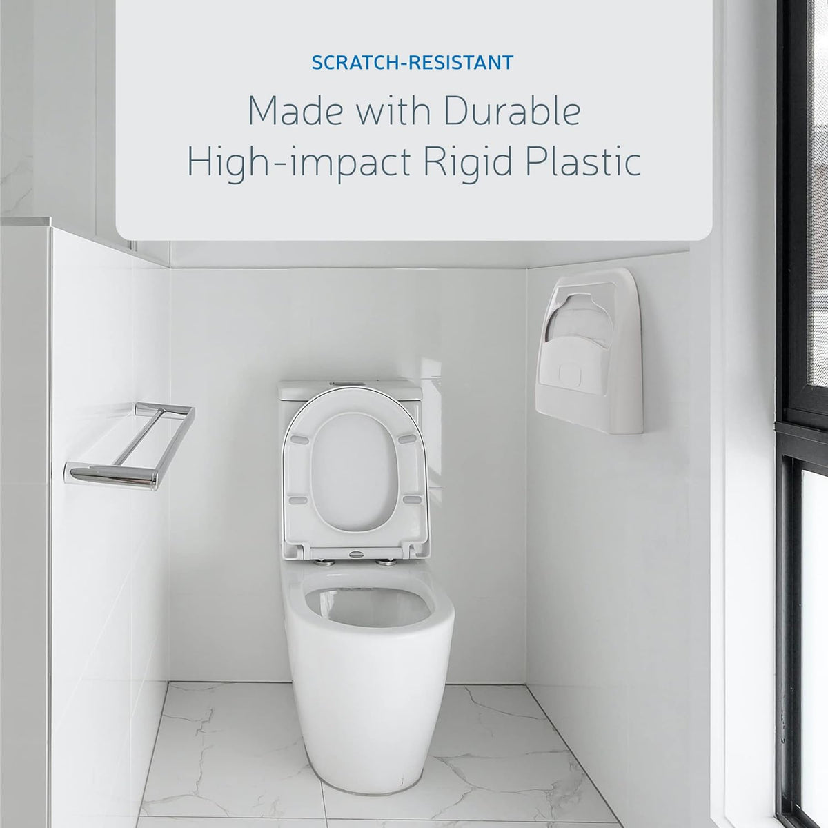 EZbrnd Wall Mount Half-Fold Toilet Seat Cover Dispenser for Commercial/Washroom/Office, Seat Cover